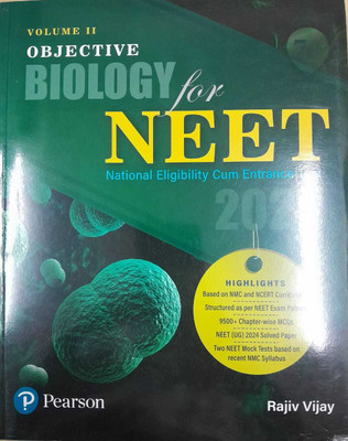 Objective Biology For Neet 2024 Volume 2 7 Edition National Eligiblity Cum Entrance Test(Paperback, pearson)