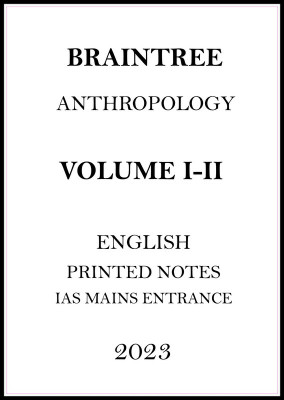 Braintree Anthropology Optional Printed Notes Of Volume 1 And 2 By Eduiq For IAS Mains(Paperback, Braintree)