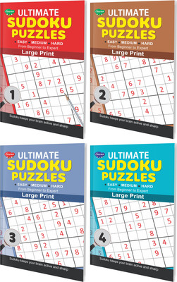 Set Of 4 Ultimate Sudoku Puzzles - 1,2,3,4 : A Journey To Become Sudoku Mastermind(Paperback, Sawan)