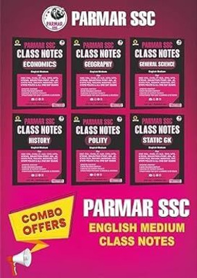 Parmar SSC Class Notes For Polity, Static GK, History, Geography, General Science, Economics Combo Set (English Medium) SIX BOOK SET Product Bundle(Paperback, parmar sir)