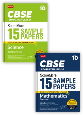 MTG CBSE ScoreMore 15 Sample Question Papers Class 10 Mathematics Standard, Science (Set Of 2 Books) For 2024 Board Exam (Based On CBSE Latest Pattern)(Paperback, MTG Editorial Board)