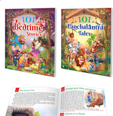 101 Bedtime Stories And 101 Panchatantra Tales (Ages 3-12) (Paperback) : Bedtime Tales For Children, Classic Panchatantra Stories, Early Reader Storybook Collection | Combo Of 2 Story Books(Paperback, GOWOO)