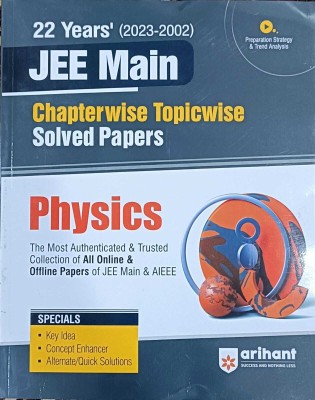 22 Years Chapterwise Topicwise (2023-2002) JEE Main Solved Papers Physics(Paperback, dharmendra singh, A.k.satogiya)