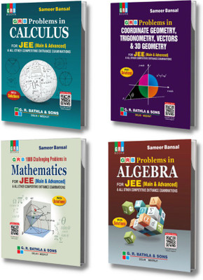 GRB Problems In Calculus, Algebra, Coordinate Geometry, Trigonometry, Vectors & 3D Geometry, 1000 Challenging Problems In Mathematics - COMBO - For JEE (Main & Advanced) & All Other Engineering Entrance Examinations(Paperback, Sameer Bansal)
