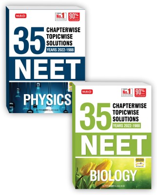 MTG 35 Years NEET Previous Year Solved Question Papers With NEET Chapterwise Topicwise Solutions - NEET 2023 Preparation Books, Set Of 2 Books NTA Neet 35 Years Questions, Physics Biology(Paperback, MTG Editorial Board)