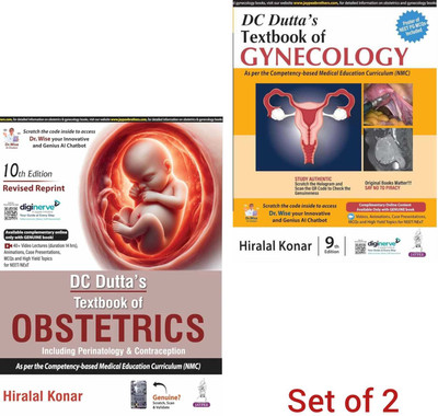 DC Dutta's Textbook Of Gynecology + DC Dutta's Textbook Of Obstetrics Including Perinatology & Contraception-Set Of 2 Books(Paperback, Hiralal Konar)