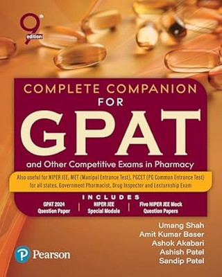 2025 - Complete Companion For GPAT | Other Entrance Examination In Pharmacy | Includes GPAT 2024 Question Paper | NIPER JEE Special Module And 5 Mock Question Papers | 9th Edition(Paperback, UMANG SHAH) 2025 - Complete Companion For GPAT | Other Entrance Examination In Pharmacy | Includes GPAT 2024 Question Paper | NIPER JEE Special Module And 5 Mock Question Papers | 9th Edition(Paperback, UMANG SHAH)