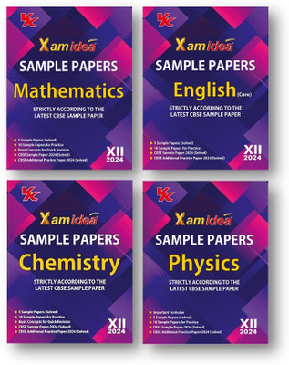 Xam Idea Sample Papers Simplified Mathematics, Physics, Chemistry & English (4-Books Set)| Class 12 For 2024 CBSE Board Exam | Based On NCERT | Latest Sample Papers 2024 (New Paper Pattern Based On CBSE Sample Paper Released On 8th September)(Paperback, Xamidea Editorial Board)
