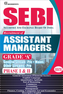 SEBI Assistant Managers Grade A 2025-2026 (Set Of 9 Books) General Stream (Pre And Mains) Other Streams (Only Pre)(Paperback, CHETAN SAKHUJA)