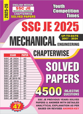 SSC JE Mechanical Engineering Chapterwise Solved Papers 4500 English Medium 2025(Paperback, YCT)