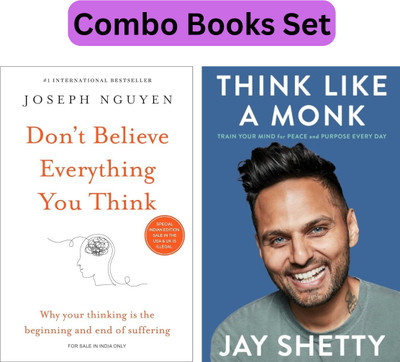 Don't Believe Everything You Think & Think Like A Monk Self-Help Book (Combo Books Set)(Paperback, Joseph Nguyen + Jay Shetty) Don't Believe Everything You Think & Think Like A Monk Self-Help Book (Combo Books Set)(Paperback, Joseph Nguyen + Jay Shetty)