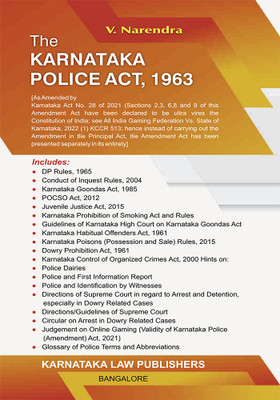 The Karnataka Police Act,1963(2023)(English Version)(Paperback, Advocate-V. Narendra)