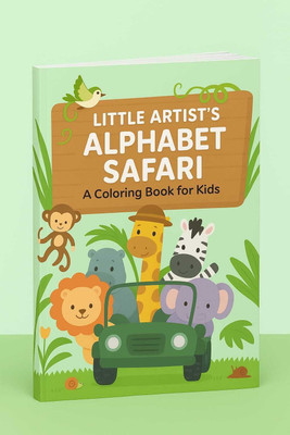 Little Artist’s Alphabet Safari Coloring Book (Ages 3–6) | Learn Letters With Fun Animals | Printables By Her(Paperback, printablesbyher)