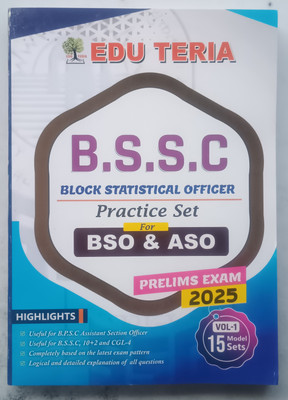 B.S.S.C. Block Statistics Officer Practice Work Book For B S O & A S O. Preliminary Exam.2025. VOL - 1 ( English Medium ) 15 Sets(Paperback, Pankaj Kr. Singh., Sunny Kr.Gupta, Er. Ranjeet Prasad)