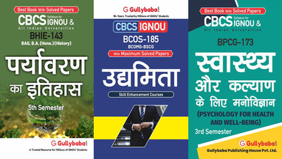 BHIE-143 History Of Environment BCOS-185 Entrepreneurship BPCG-173 Psychology For Health And Well Being(Paperback, Hindi, GPHExpert)