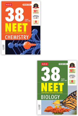 MTG 38 Years NEET Previous Year Solved Question Papers Chemistry, Biology PYQs Chapterwise Topicwise Solutions For 2025-2026 Exam (Set Of 2 Books) | Get Free Access Of Video Solutions & Smart Book(Paperback, MTG Editorial Board)