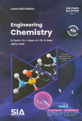Engineering Chemistry B.Tech I-Year I-Sem & I-Year II-Sem (R22) JNTU-Hyderabad Latest 2023 Edition(Paperback, SIA Publishers & Distributors Pvt Ltd)