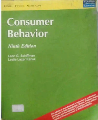 Consumer Behavior 9 Edition Leon G. Schiffman(Paperback, unknown)