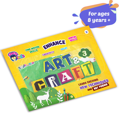 Crafty Minds Art & Craft Book 3 For Kids | 25+ Fun Activities To Boost Creativity & Fine Motor Skills | Easy Instructions With Step-By-Step Video Tutorials(Spiral, Target Publications)
