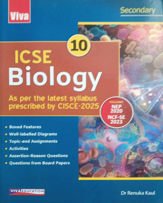 ICSE Biology Secondary Class 10(Pepper back, Dr renuka kaul)