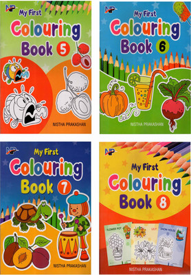 NP-My First Colouring Book 5 + My First Colouring Book 6 + My First Colouring Book 7 + My First Colouring Book 8 : Combo Pack Of 4 Most Popular Colouring Book For Children For Nursery Or LKG Or UKG(Paperback, Editorial Board)
