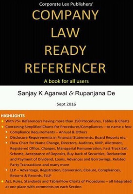 Company Law Ready Referencer 1st Edition 2016 (Used Like New)(Paperback, SANJAY K.AGARWAL, RUPANJANA DE)