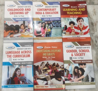 Childhood And Growing Up, Contemprary India And Education, Learning And Teaching, Language Across The Curriculum, Understanding Disciplins And Subjects, Gender School & Society Laxmi 1st Year Exam Notes Kurukshetra University(Paperpack, Dr. SC Oberoi)