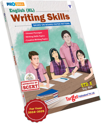 Std 10th English Writing Skills Book For English Medium | SSC Maharashtra Board New Syllabus | Includes Unseen Passages, Report Writing, Letter Writing, Speech Writing And Question Paper With Solutions Of Previous Board Exams(Paperback, Target Publications)
