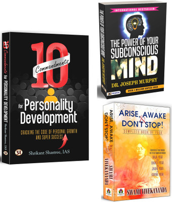 10 Commandments For Personality Development + The Power Of Your Subconscious Mind + Arise, Awake & Don’t Stop | A Great Collection Of Dr. Joseph Murphy & Swami Vivekananda’s Books | Spiritual Healing (Set Of 3 Books In English)(Paperback, Shrikant Shastree (IAS), Dr. Joseph Murphy, Swami Vivekananda