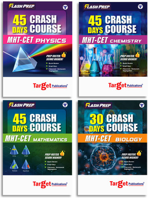 MHT CET Crash Course | Physics, Chemistry, Mathematics And Biology | MHT CET Entrance Exam Book 2025 | 4 Books(Paperback, Target Publications)