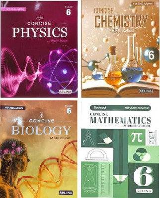 Selina Concise Biology, Physics, Chemistry, Mathematics Middle School For Class 6 | 2025-2026 Exmaination | [ PACK OF 4](Paperback, Dr. K.K. Gupta, S.S.Shome)