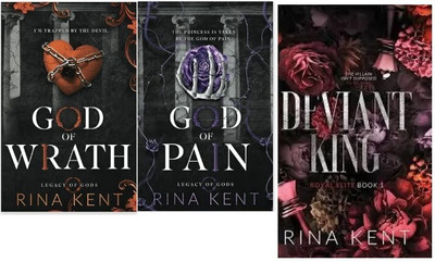 Rina Kent Best Combo (Deviant King: Special Edition Print: 1 + God Of Pain: A Grumpy Sunshine College Romance Book By Rina Kent + God Of Wrath: A Dark Enemies To Lovers Romance (Legacy Of Gods Book 3(Paperback, Rina Kent) Rina Kent Best Combo (Deviant King: Special Edition Print: 1 + God Of Pain: A Grumpy Sunshine College Romance Book By Rina Kent + God Of Wrath: A Dark Enemies To Lovers Romance (Legacy Of Gods Book 3(Paperback, Rina Kent)