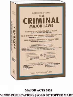 Justice M.l Singhal’s New Criminal Major Laws Bhartiya Nagik Suraksha Sanhita 2023, Bhartiya Sakshya Adhiniyam, 2023, Bhartiya Nyaya Sanhita, 2023 Edition 2024(Hardcover, JUSTICE M.L SINGHAL) Justice M.l Singhal’s New Criminal Major Laws Bhartiya Nagik Suraksha Sanhita 2023, Bhartiya Sakshya Adhiniyam, 2023, Bhartiya Nyaya Sanhita, 2023 Edition 2024(Hardcover, JUSTICE M.L SINGHAL)
