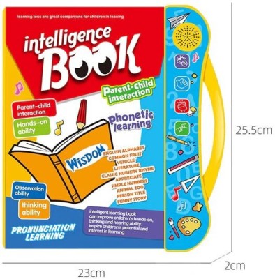 Kids Intelligence Book English Letters & Words Learning Sound Book, Fun Educational Toys. Activities With Numbers, Shapes, Animals Phonetic Learning Book For Toddlers 3+years(Hardcover, KENTELLY)