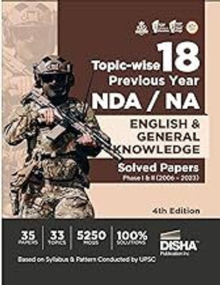 Topic-Wise 18 Previous Year NDA/ NA English & General Knowledge Solved Papers Phase I & II(Paperback, DISHA EXPERTS)