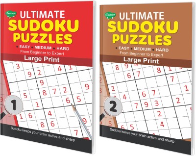 Set Of 2 Ultimate Sudoku Puzzles - 1 & 2 : A Journey To Become Sudoku Mastermind(Paperback, Sawan)