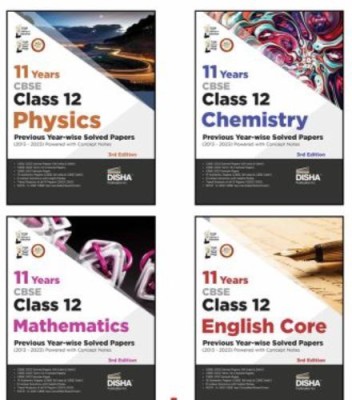 Combo (Set Of 4 Books) 11 Years CBSE Class 12 Physics, Chemistry, Mathematics & English Core Previous Year-Wise Solved Papers (2013 - 2023) Powered ... 3rd Edition | PYQs Past Year Questions | Disha Experts(Paperback, Disha Experts)