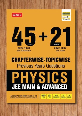 MTG 45 + 21 Years JEE Main And IIT JEE Advanced Previous Years Solved Papers With Chapterwise Topicwise Solutions Physics Book - JEE Advanced PYQ Question Bank For 2023 Exam(Paperback, Editorial Board)