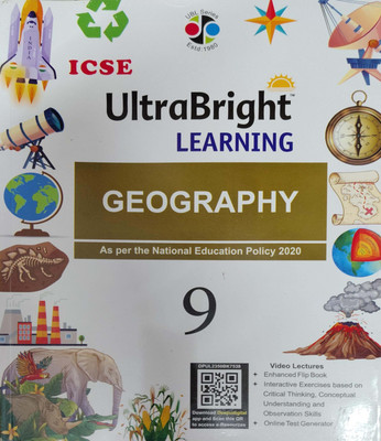 ICSE Ultrabright Learning Geography Class 9(Pepper back, Dr Bina biswas)