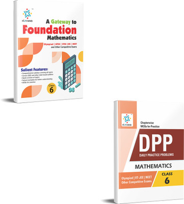 Hive Mind Foundation Course Class 6 Maths, Maths DPP (2 Books Combo) For NTSE, STSE, JEE, NEET Olympiad Exam And Other Competitive Exams(Paperback, HiveMind Eduventures Editorial Board)