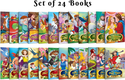 Combo Of 24 Classic Tales, Favourite & Fairy Tales Story Books : Snow White And The Seven Dwarfs, The Jungle Book, Pinocchio And More - All Time Favourite Tales For Kids, Classic Fairy Tales(Paperback, GOWOO)