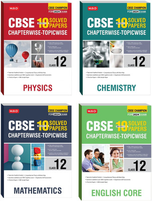 MTG CBSE 10 Years Chapterwise Topicwise Solved Papers & Question Bank Class 12 Physics, Chemistry, Mathematics, English (Set Of 4 Books) - CBSE Champion For 2024 Exam(Paperback, MTG Editorial Board)