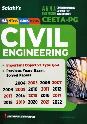 CEETA-PG Guide For CIVIL ENGINEERING | Anna University Entrance Test | Important Study Materials, Q & A, Previous Years' Exam Solved Papers 2004 To 2022 | Latest(Paperback, Editorial Board of Sakthi Publishing House)