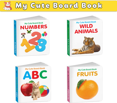 Baby Board Books Collection - ABC, Wild Animals Fruits And Numbers : Preschooler Starter Book Set, Interactive Board Books For Early Learners, My First Board Books | Pack Of 4 Books For Kids(Board Book, GOWOO) Baby Board Books Collection - ABC, Wild Animals Fruits And Numbers : Preschooler Starter Book Set, Interactive Board Books For Early Learners, My First Board Books | Pack Of 4 Books For Kids(Board Book, GOWOO)