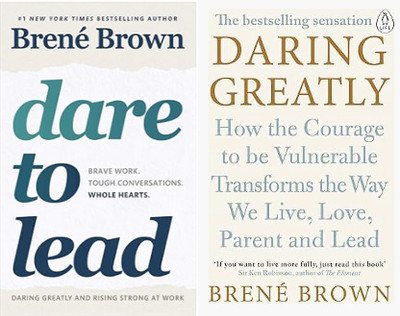 Two Book Set: Dare To Lead:Brave Work. Tough Conversations. Whole Hearts. And Daring Greatly(Paperback, Brene Brown)