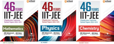 ARIHANT 46 Years' IIT JEE Chapterwise Topicwise Solved Papers (2023-1978) Mathematics, PHYSICS, Chemistry ( BY ARIHANT PUBLICATION ) NEW EDITION 2024-25 Product Bundle – 1 August 2023(Paperback, by ARIHNAT EXPERT (Author))