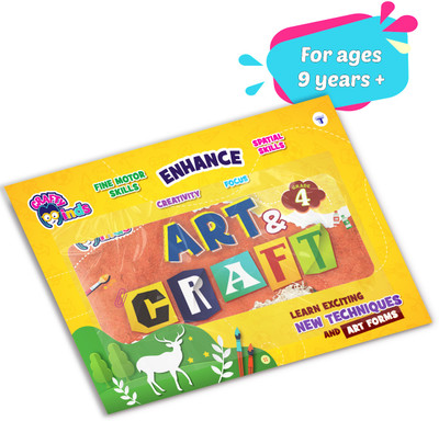 Crafty Minds Art & Craft Book 4 For Kids | 25+ Fun Activities To Boost Creativity & Fine Motor Skills | Easy Instructions With Step-By-Step Video Tutorials(Spiral, Target Publications)