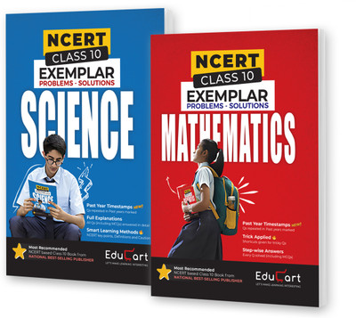 Educart Class 10 NCERT Exemplar Science & Mathematics Problem Solution 2024-25 (For 2025 Exam)(Paperback, Educart)