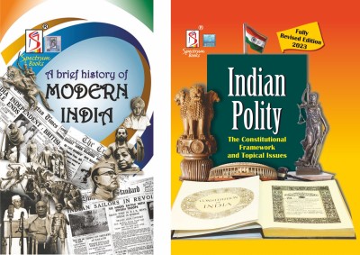 Spectrum A Brief History Of Modern India + Indian Polity | UPSC | Civil Services Exam | Prelims | Mains | UGC NET Exam | State Administrative Exams 
 - Set Of 2 Books(Paperback, Spectrum Books)