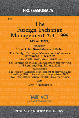 Foreign Exchange Management Act 1999 As Amended By International Financial Services Centres Authority Act 2019 Alongwith Rules(Paperback, Professional Ed team)